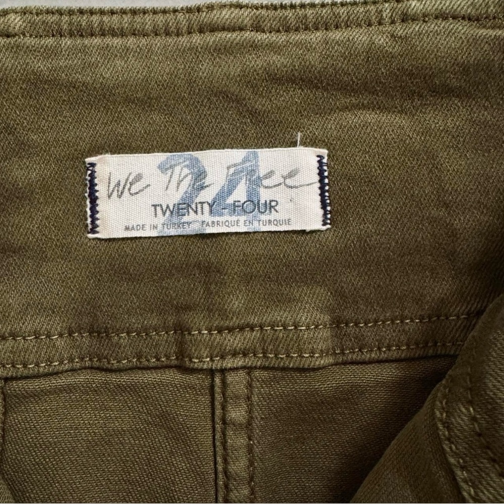 Free People We The Free Virgo Mini Skirt Women's Size 24/0 Cadet Green Denim